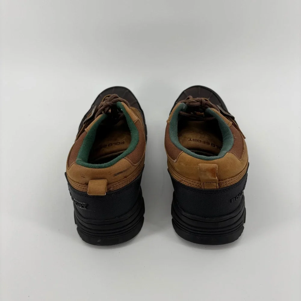 Polo Sport Ralph Lauren Duck Boots Mens 7 Brown Vintage Buckle Strap Lug Sole